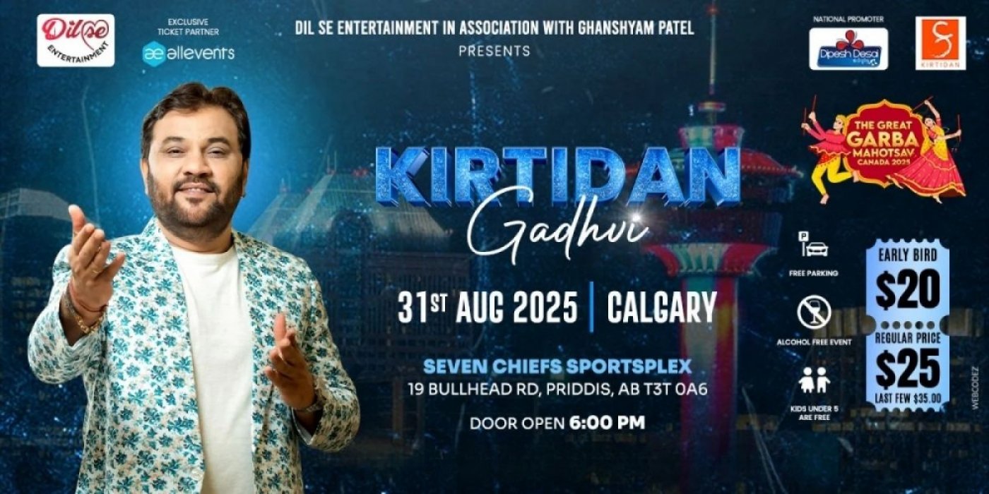 Kirtidan Gadhvi | The Great Garba Mahotsav Canada 2025 | 31st August 2025 | CALGARY AB