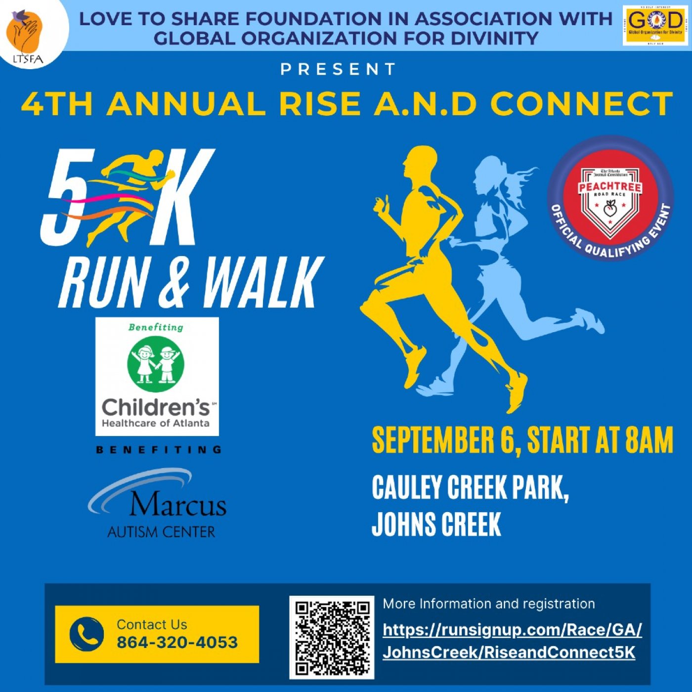 4th Annual Rise and Connect 5K Walk\/run & Kids fun run benefiting Marcus Autism Center