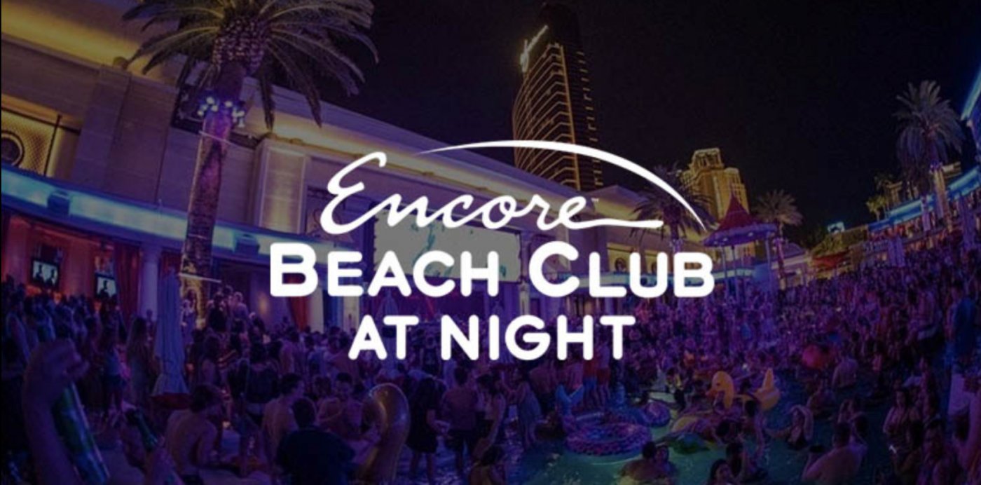 Encore Beach Club at Night at the Wynn
