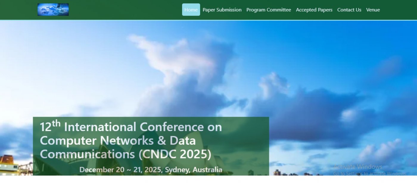 12th International Conference on Computer Networks & Data Communications (CNDC 2025)