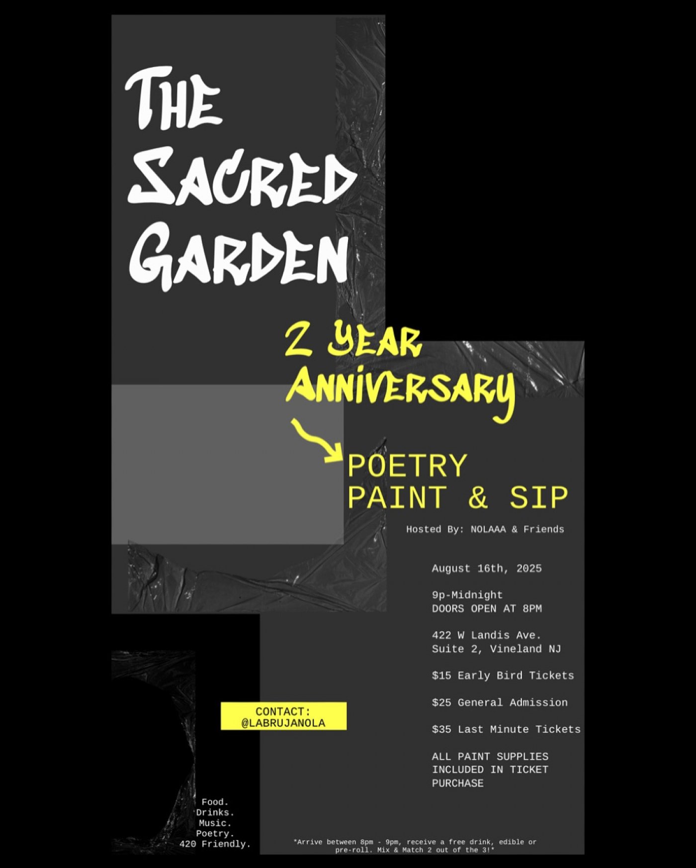 The 2 Year Anniversary PAINT AND SIP