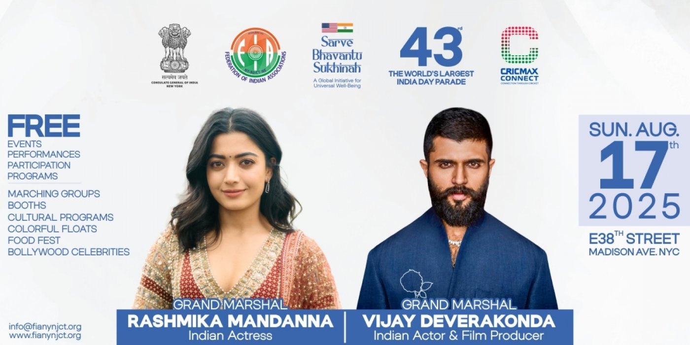 43rd The World's Largest India Day Parade NewYork by FIA NY-NJ-CT-NE 
