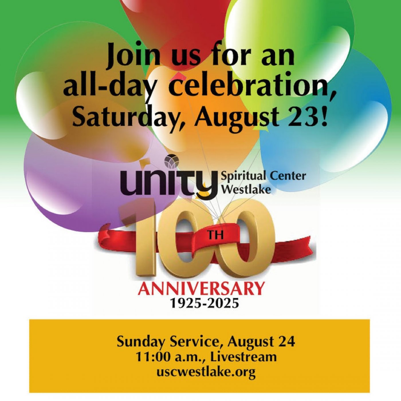 Unity Spiritual Center celebrates Centennial