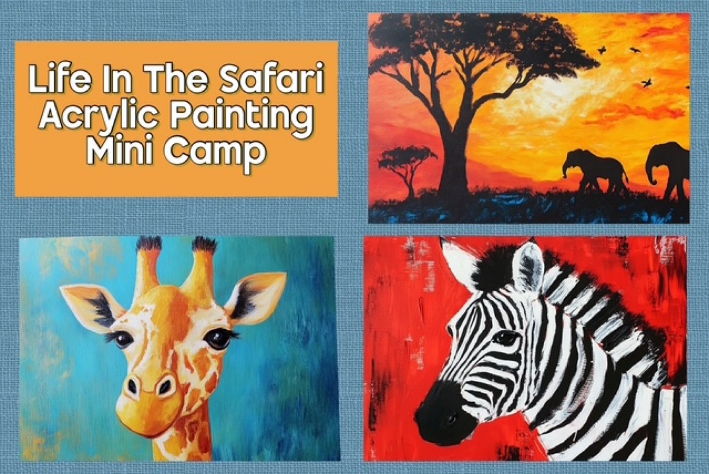 Cosmic Creators Youth Summer Mini-Camp: Life in the Safari Acrylic Painting - Ages 7-14