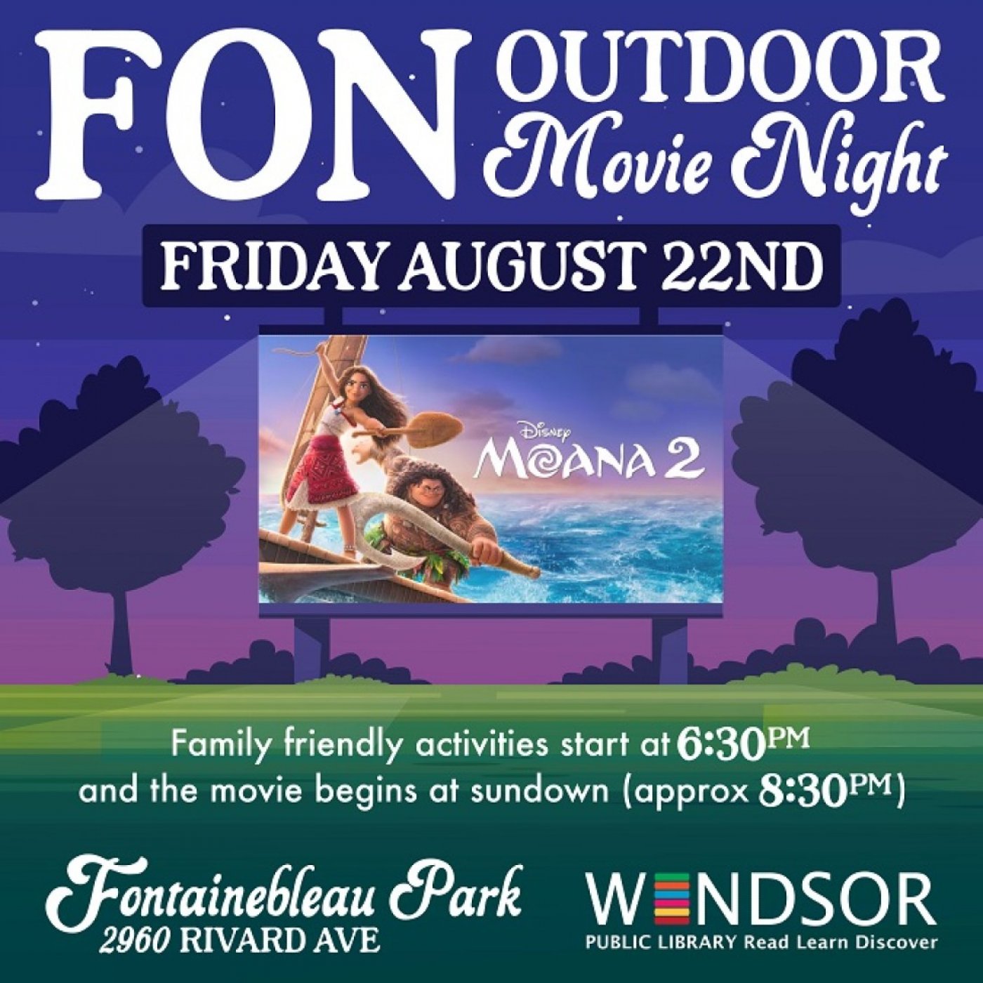 Outdoor Movie Night - Moana 2