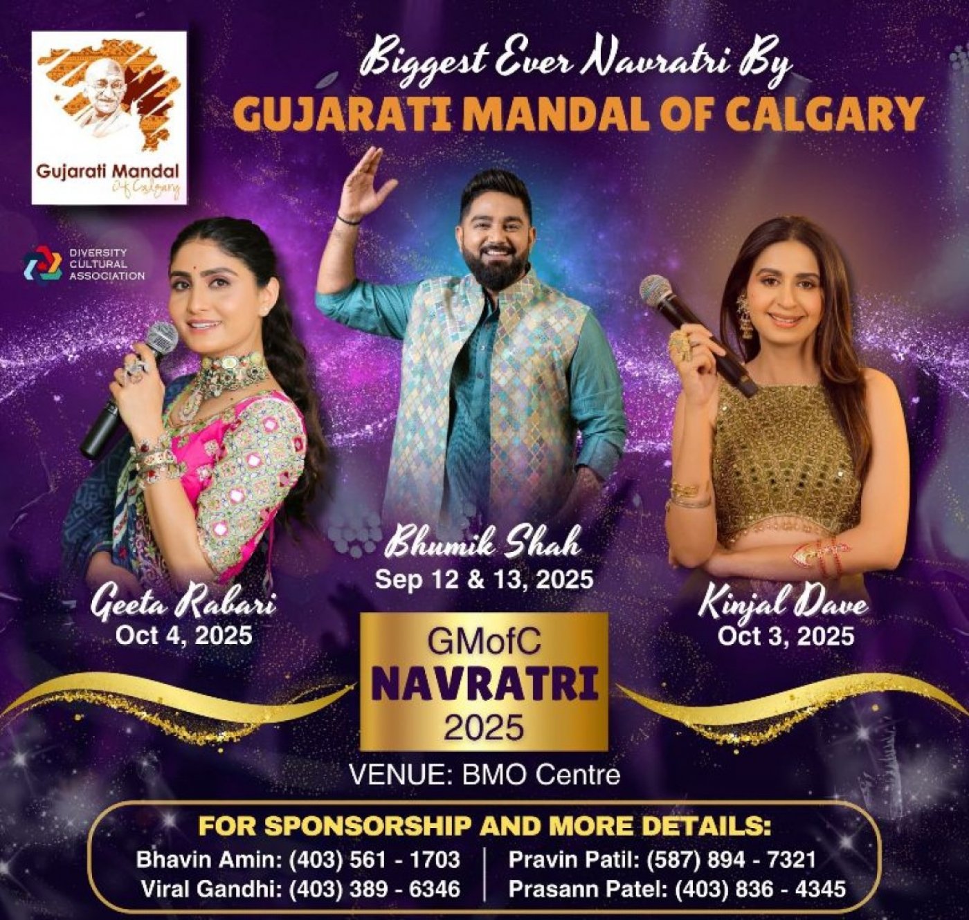 Bhaumik Shah, Kinjal Dave & Geeta Rabari Garba Calgary