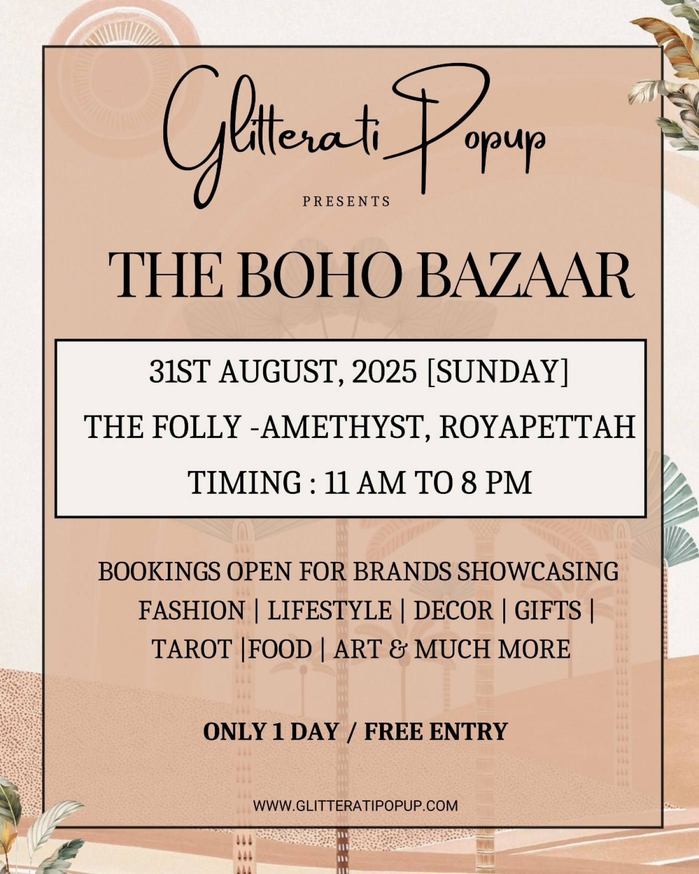 GLITTERATI POPUP - THE BOHO BAZAAR