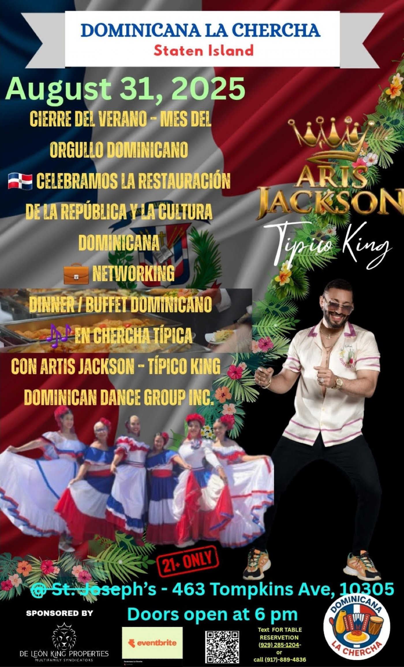 Dominicana La Chercha  - Networking, Dinner, music, and Aris Jackson performance