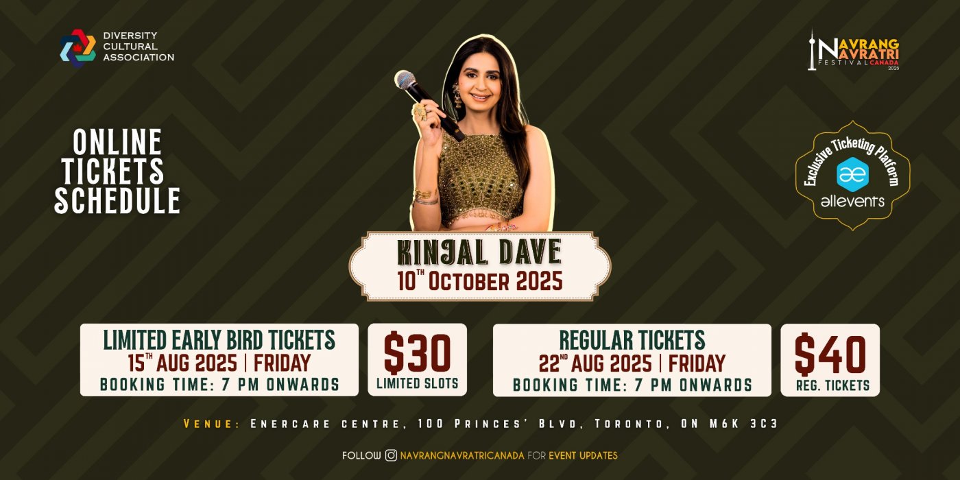 Navrang Navratri Festival Canada 2025 With Kinjal Dave - 10th October 2025