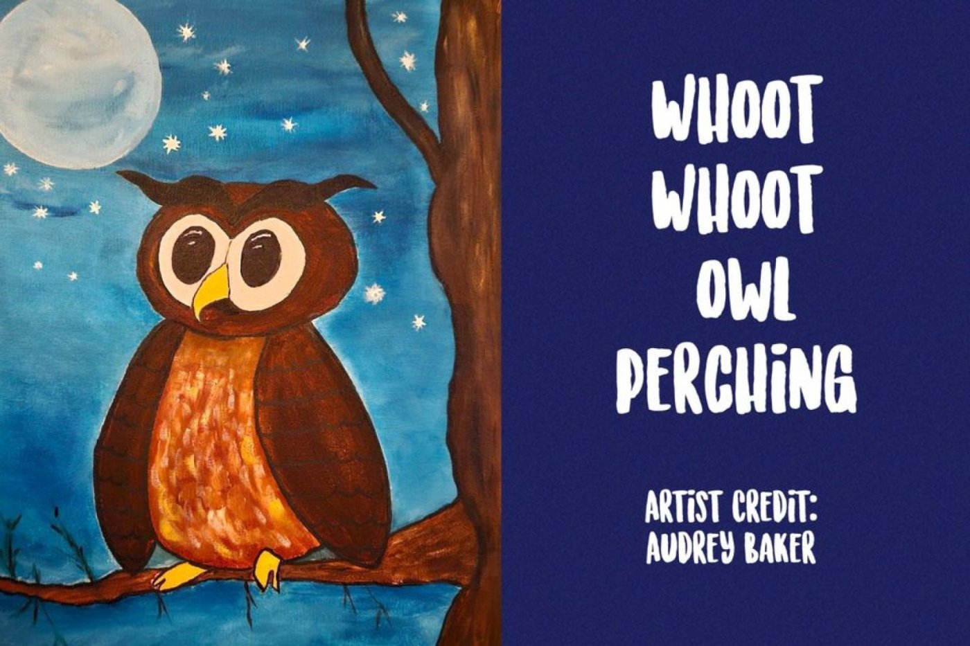 Beyond The Spectrum Wednesday Art Program - Whoot Whoot Owl Perching Acrylic