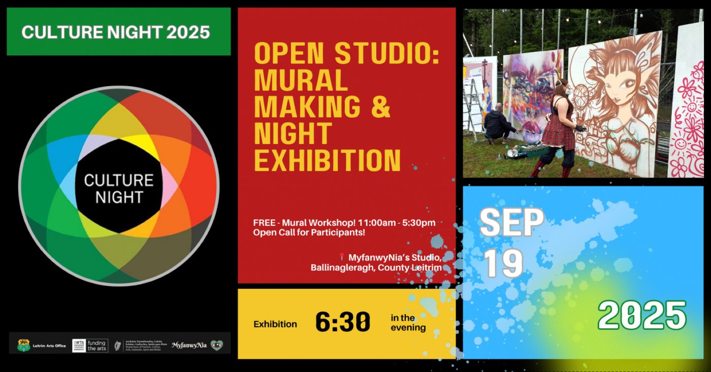 Culture Night 2025: MyfanwyNia\u2019s Open Studio: Mural Making & Night Exhibition