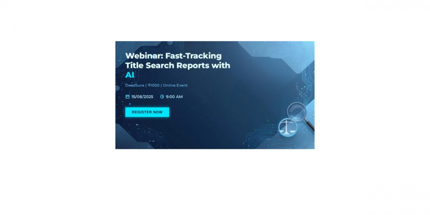 Online Event for Property Lawyers & Legal Teams \u201cReimagining Title Search Reports with AI\u201d