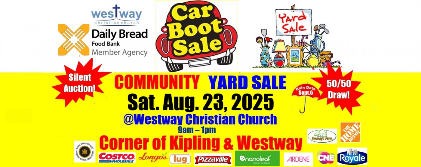 Westway Community Car Boot \/ Yard Sale Food Bank Fundraiser Aug. 23rd, 2025