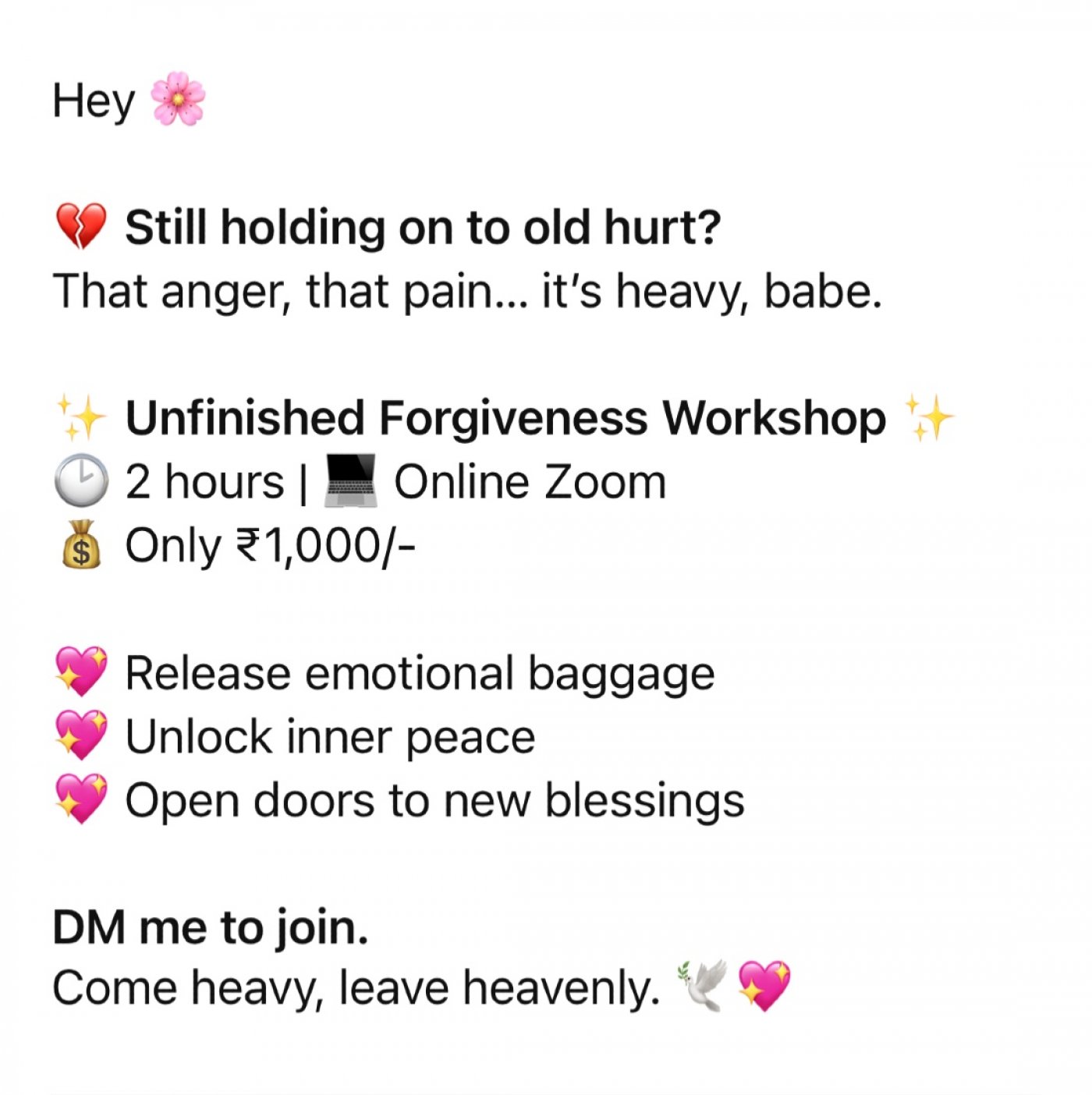 Unfinished Forgiveness Online Class 