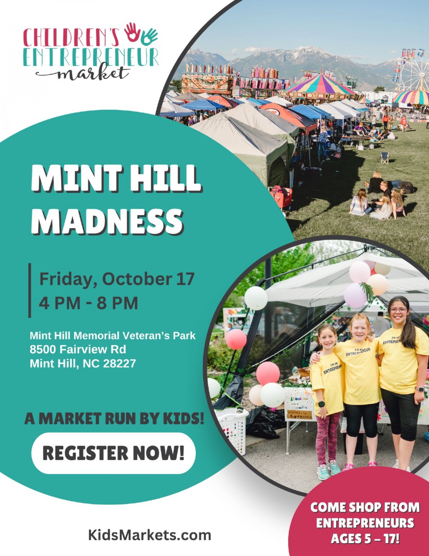 Kids Market at Mint Hill Madness - Friday