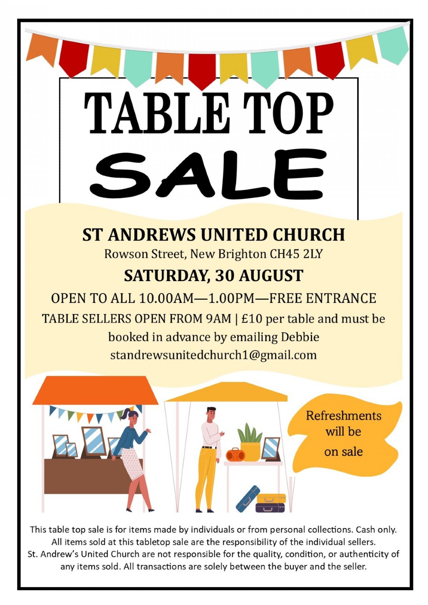 Tabletop Sale August 2025