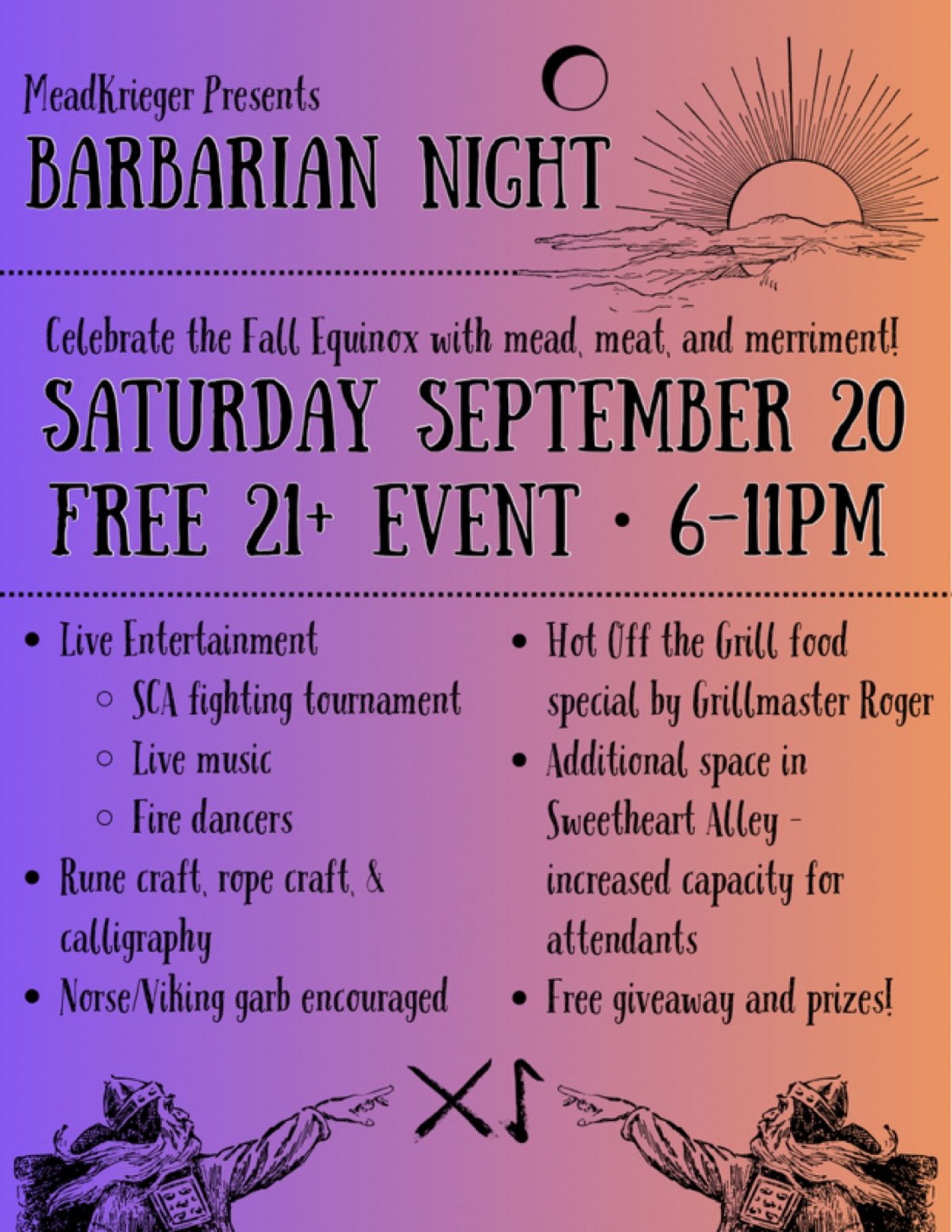Barbarian Night: Fall Equinox Celebration!