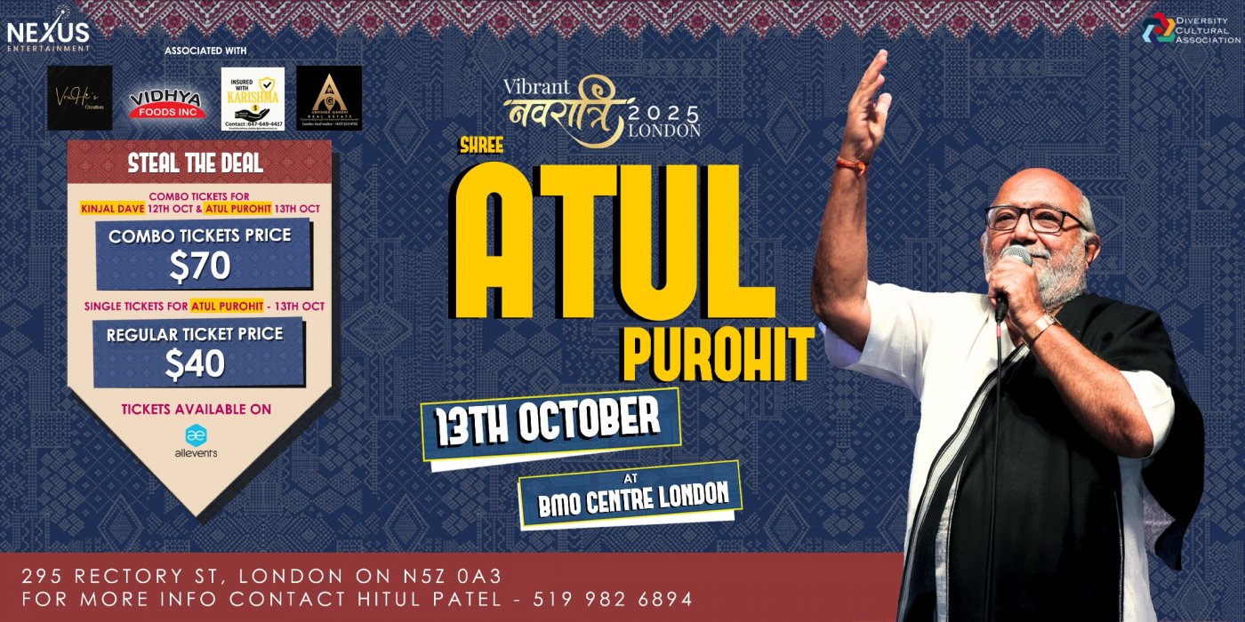 Vibrant Navratri with Shree Atul Purohit \/ London, ON \/ 13th October 2025