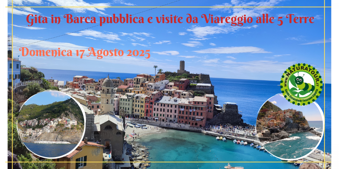 Gita in Barca pubblica da Viareggio alle 5 Terre