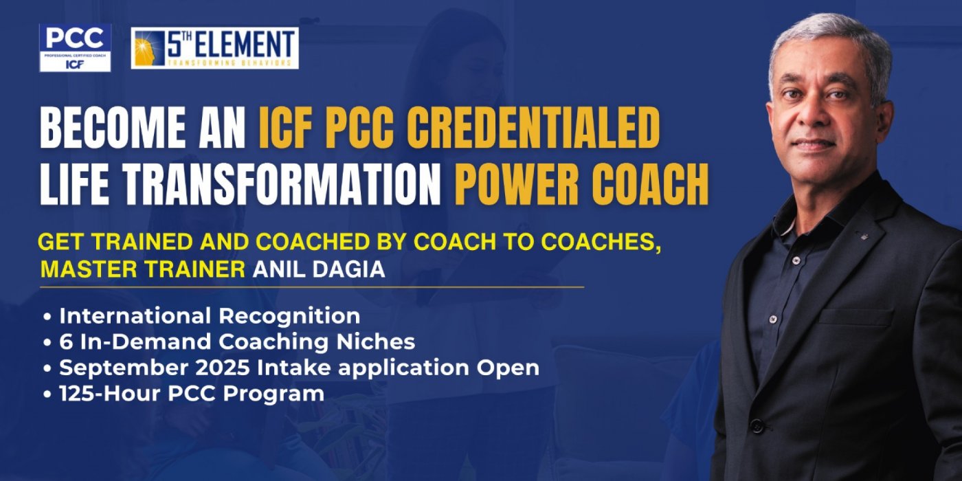 Become an ICF Credential PCC Life Transformation Coach with Anil Dagia