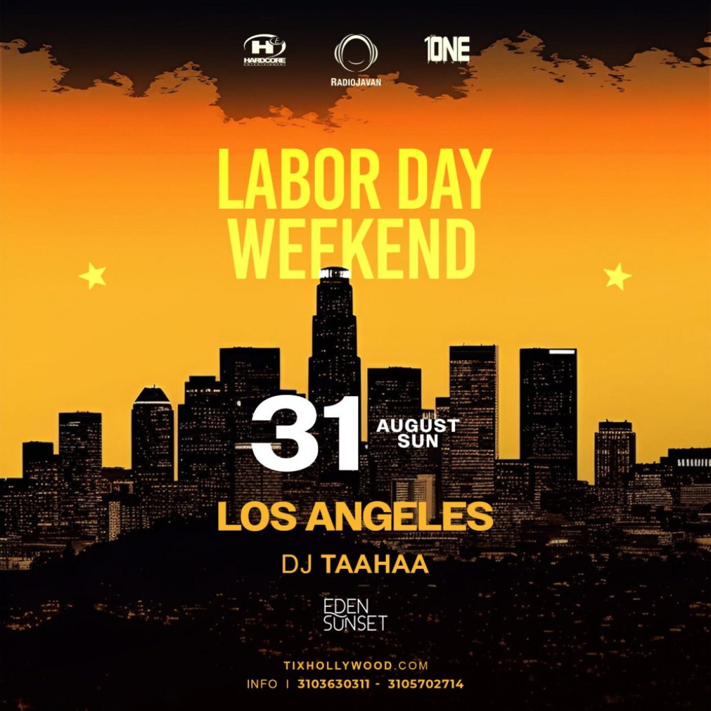Persian Labor Day Weekend Party in Los Angeles @ EDEN SUNSET (SUN 31 AUG)