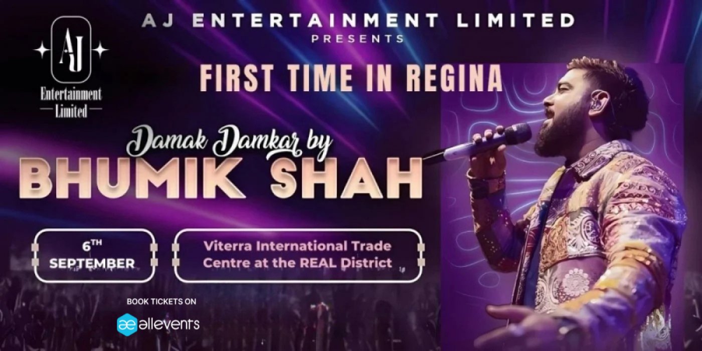 Damak Damkar Dakla King \u2013 Bhumik Shah Live in Regina