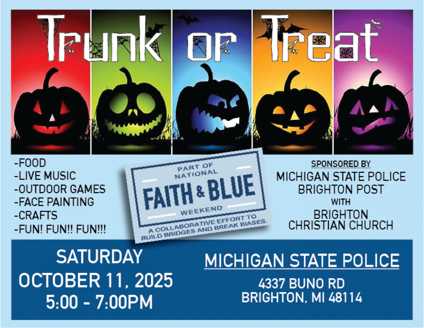 Faith & Blue Trunk or Treat