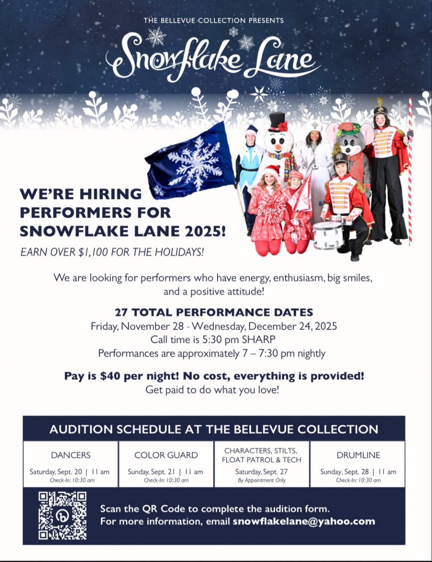 Snowflake Lane Character Auditions 2025