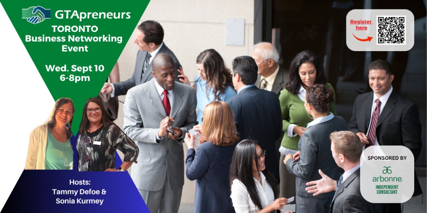 GTApreneurs September 10 Downtown Toronto Business Networking Event