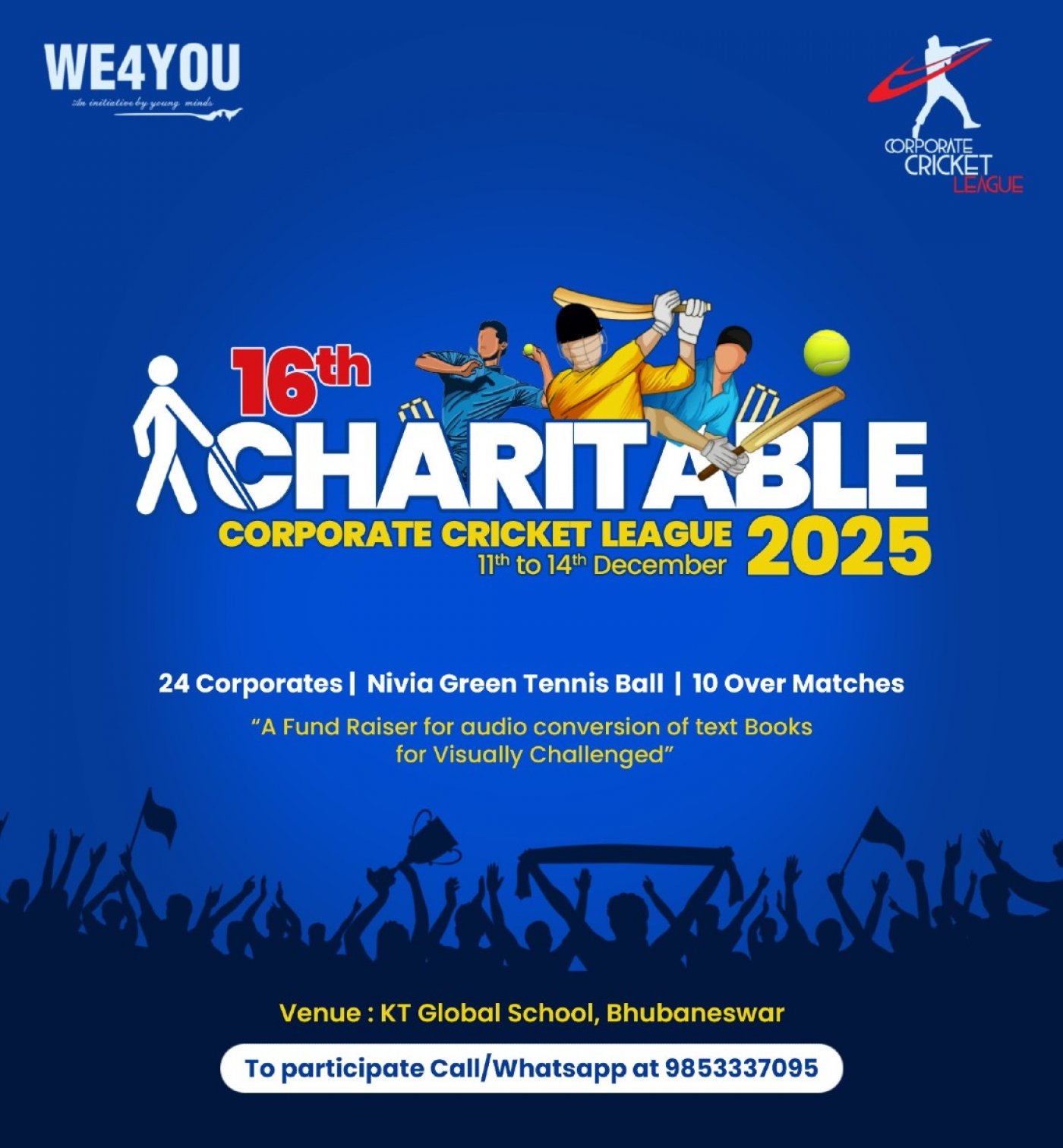 16th Charitable Corporate Cricket League 2025