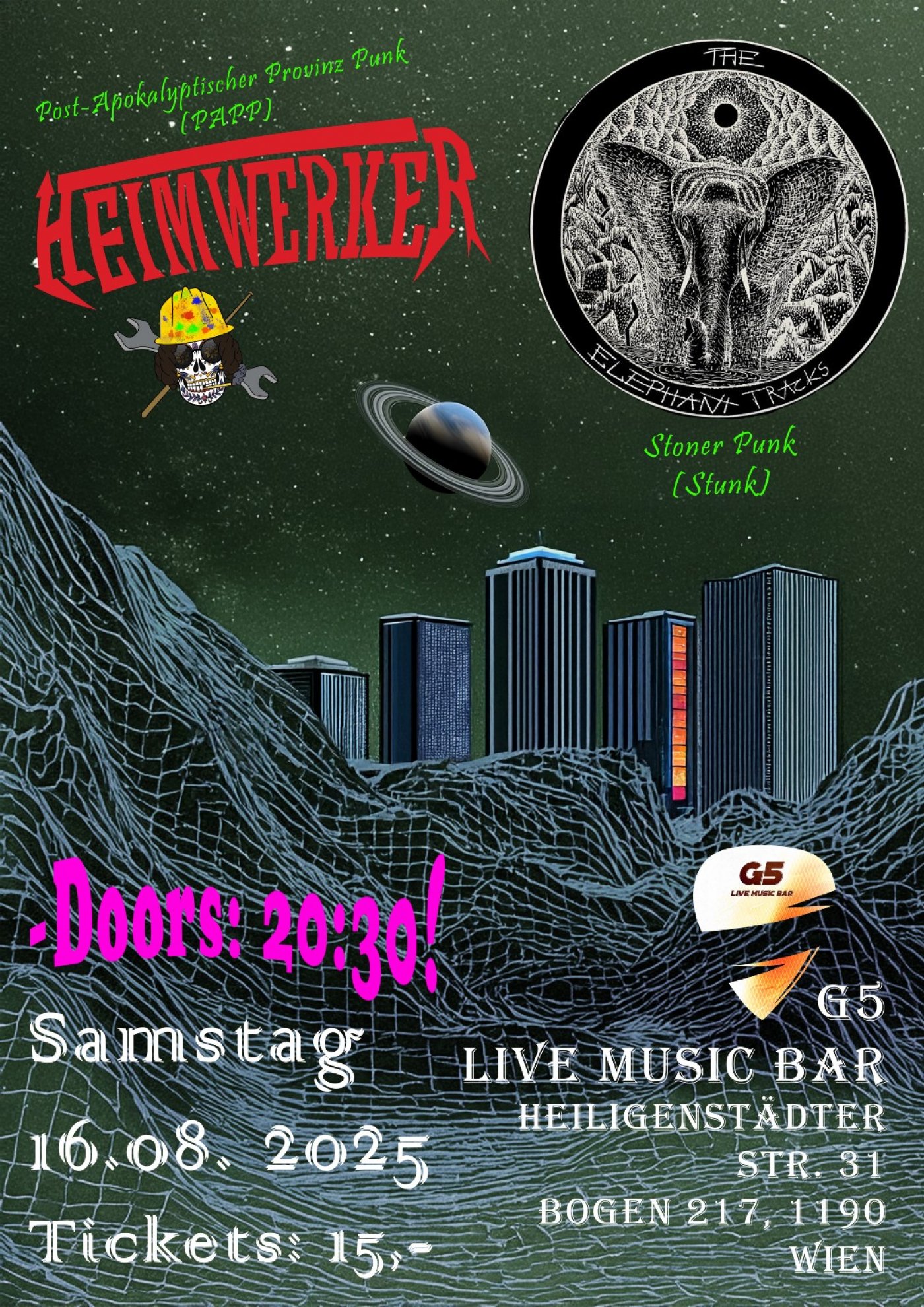 The Elephant Tracks + Heimwerker live @ G5 Wien