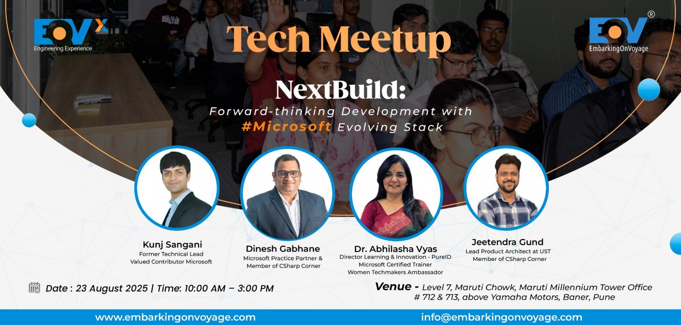 NextBuild \u2013 Tech Meetup on Development & Microsoft Evolving Tech Stack