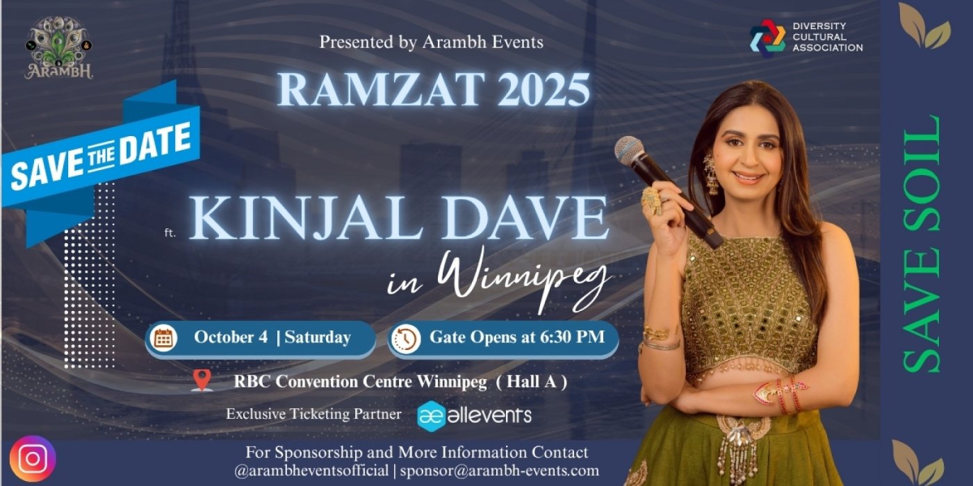 Ramzat 2025 with Kinjal Dave in Winnipeg, Manitoba