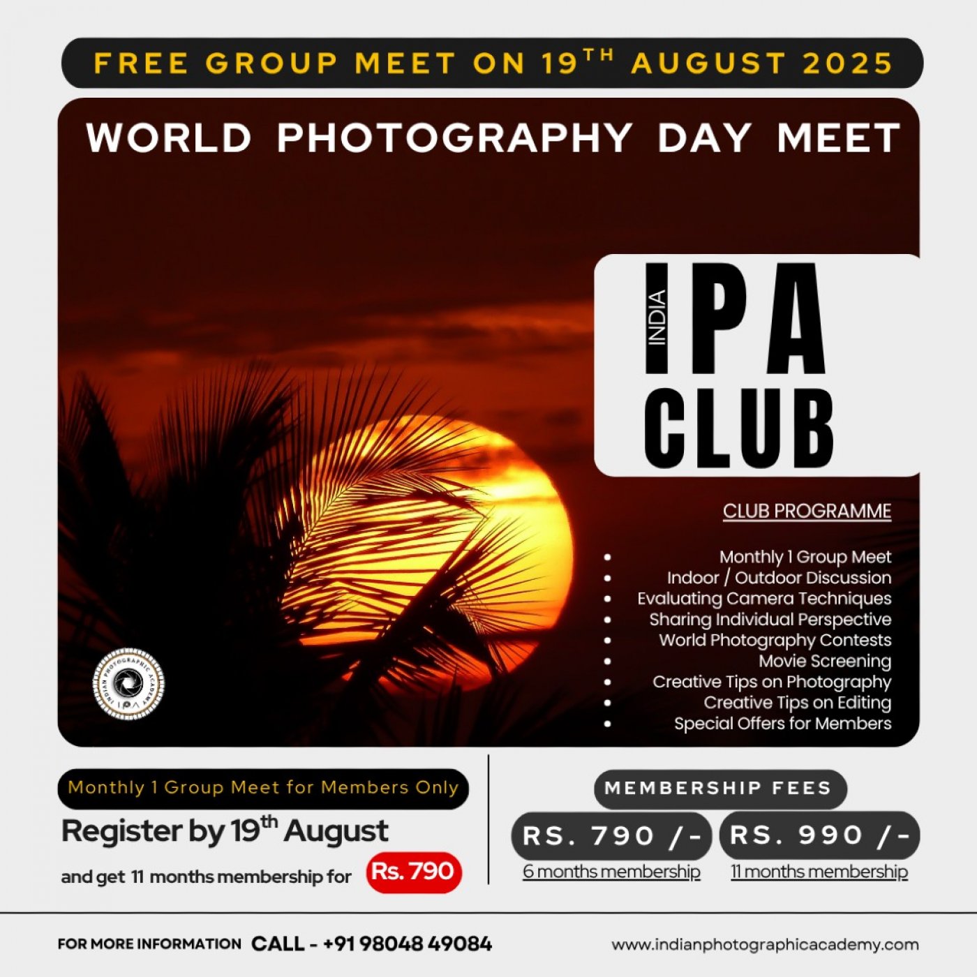 World Photography Day Meet - IPA