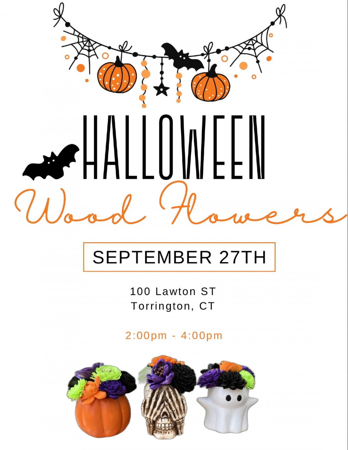 \ud83d\udda4\ud83c\udf83 Halloween Wood Flower Workshop \ud83d\udc7b\ud83d\udc80