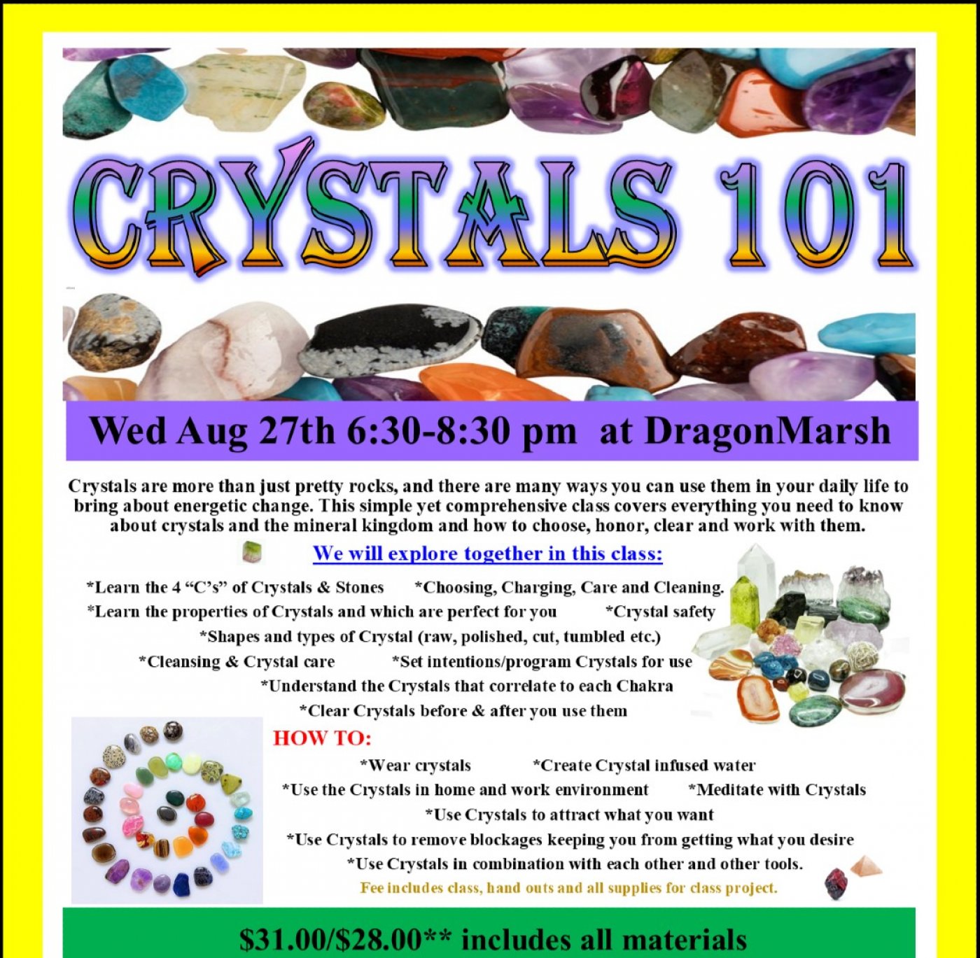 Crystals 101 $31\/28.00*