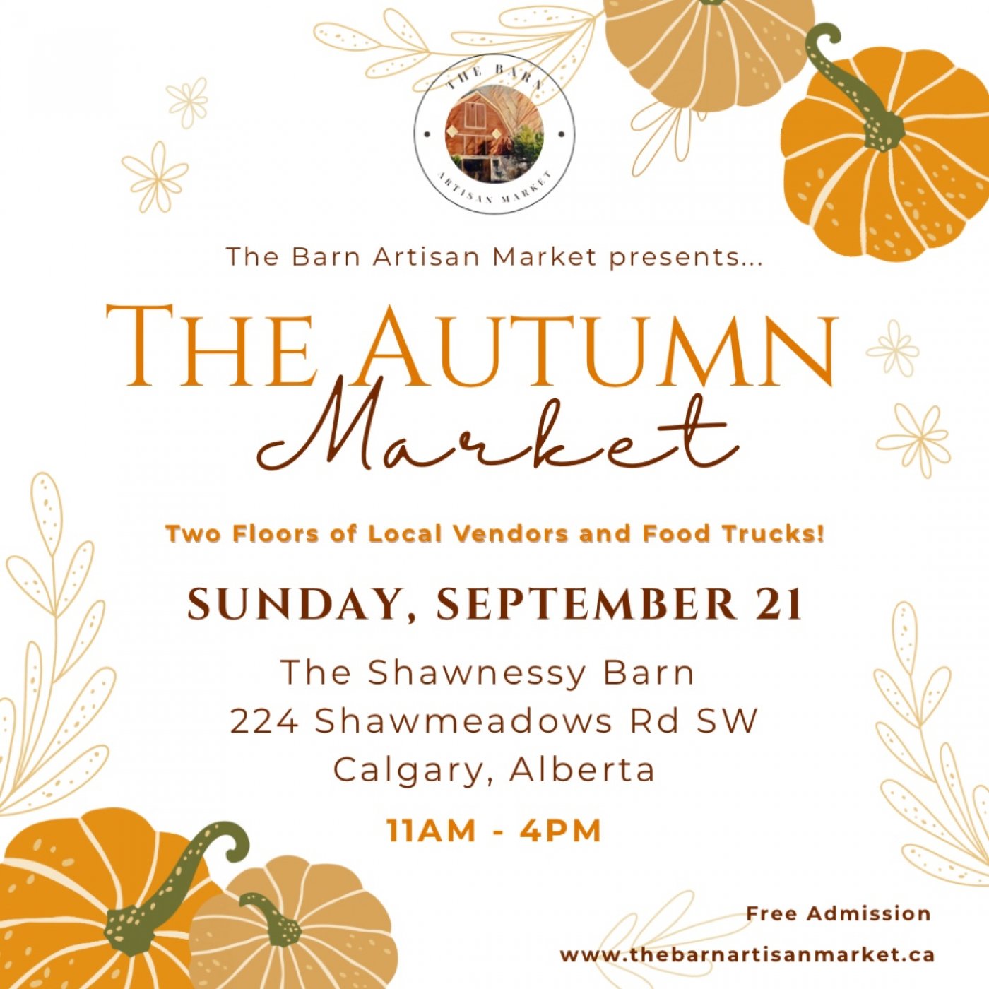 The Barn Artisan Market presents\u2026 The Autumn Market!