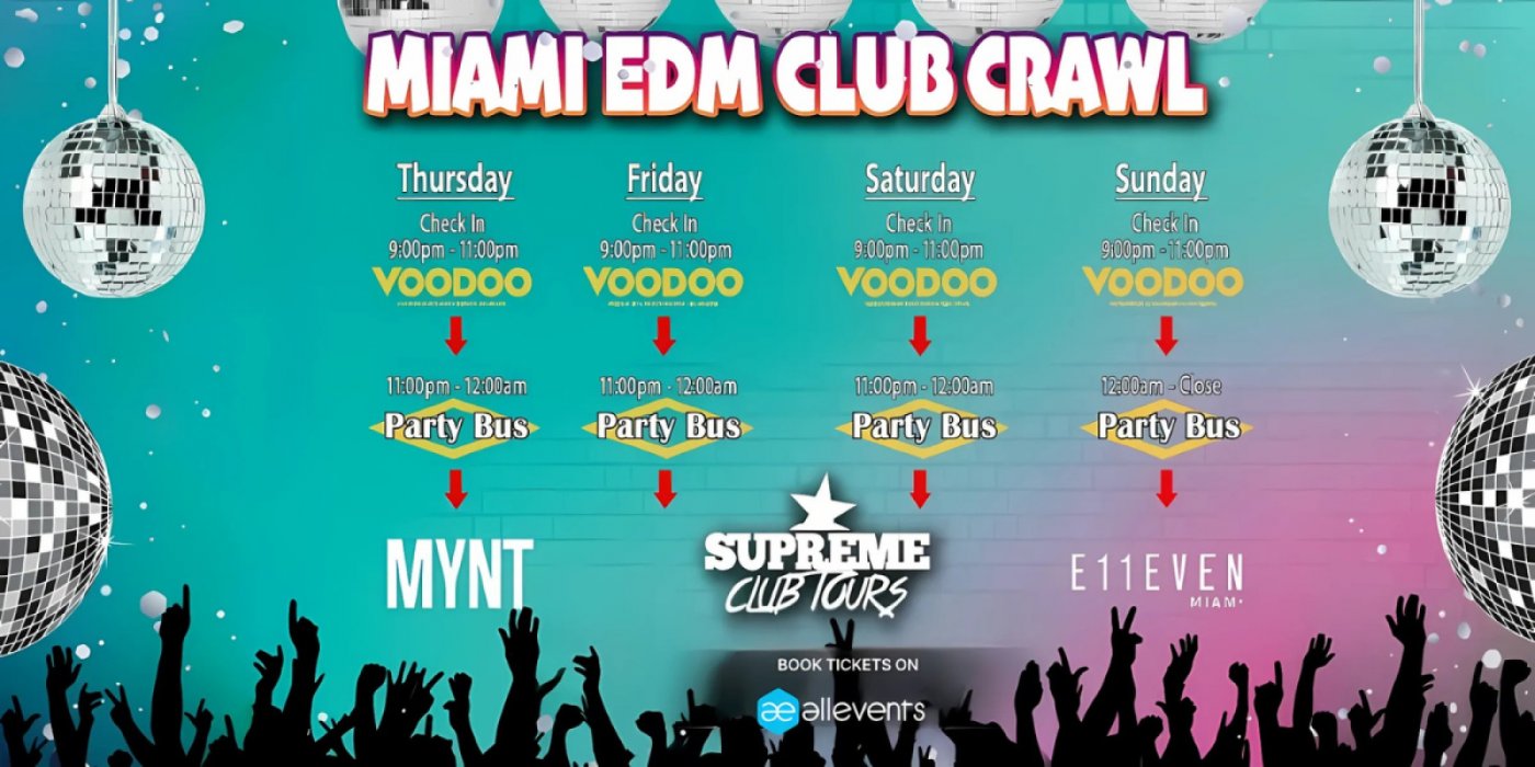 Miami EDM Club Crawl