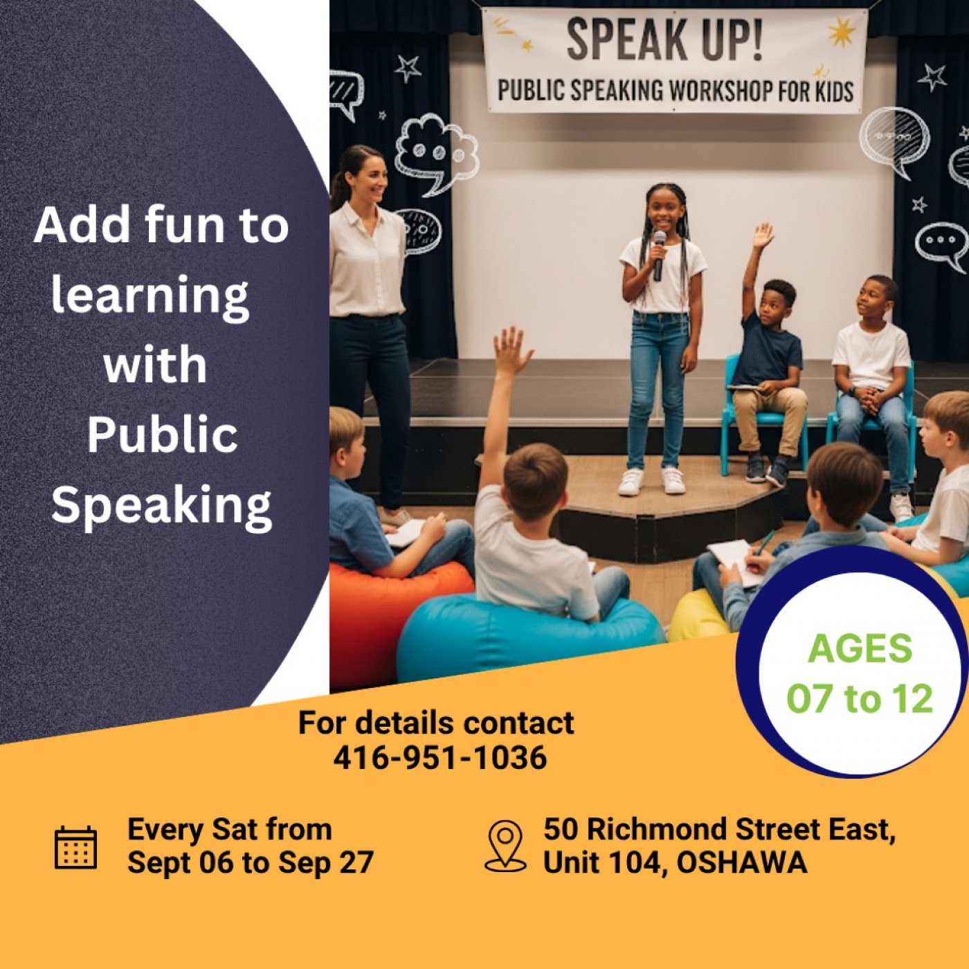 Public Speaking for Kids aged 7 to 12