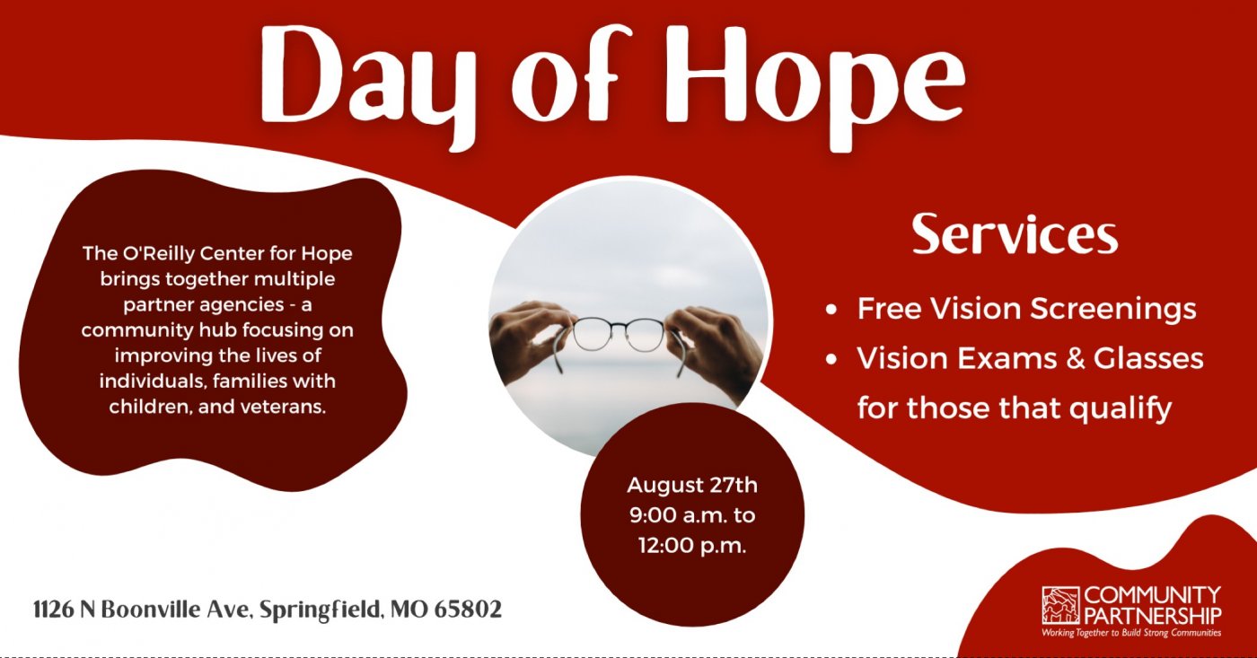 August Day of Hope: FREE Vision Screenings