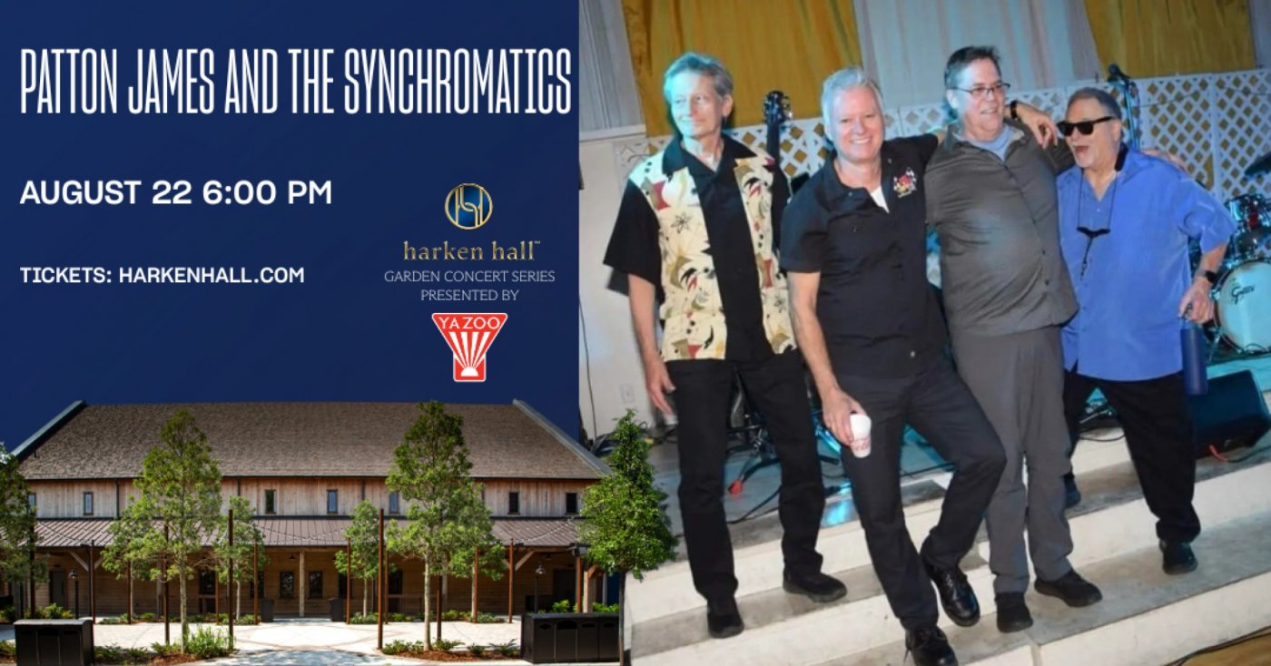 Harken Hall Garden Concert Series with Patton James and the Synchromatics Presented By Yazoo