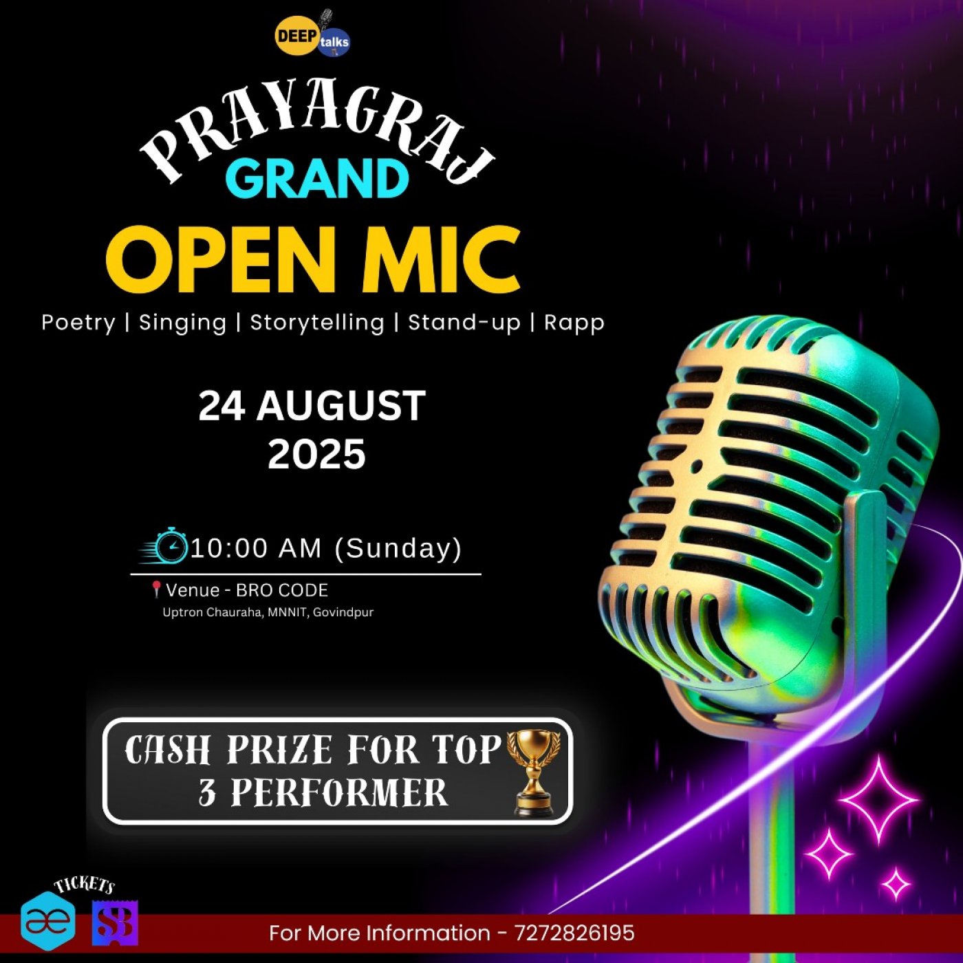 \ud83c\udf38DEEP talks Present GRAND OPEN MIC (Prayagraj) Chapter - 23\ud83c\udf99\ufe0f