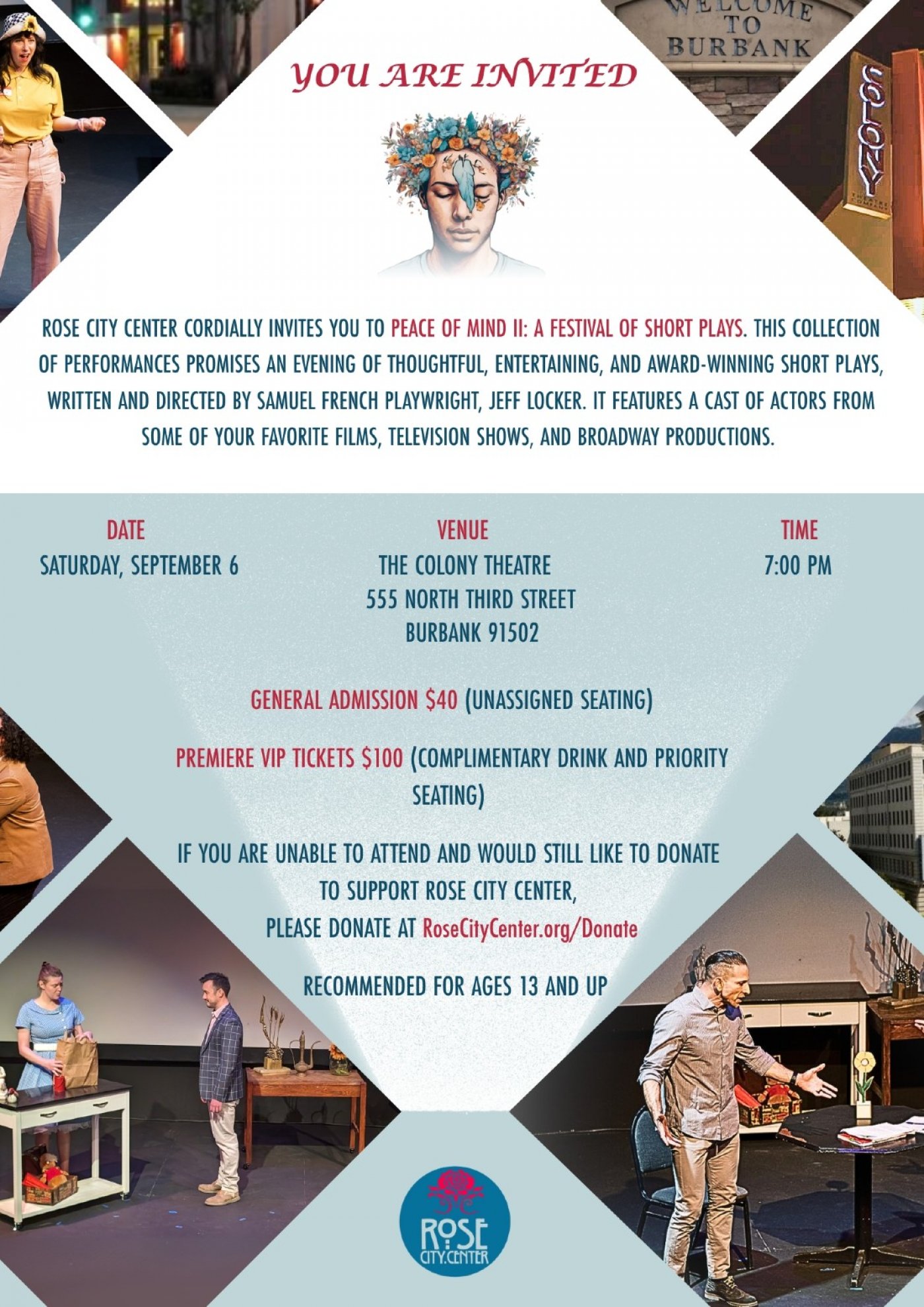 Peace of Mind II: A Festival of Short Plays