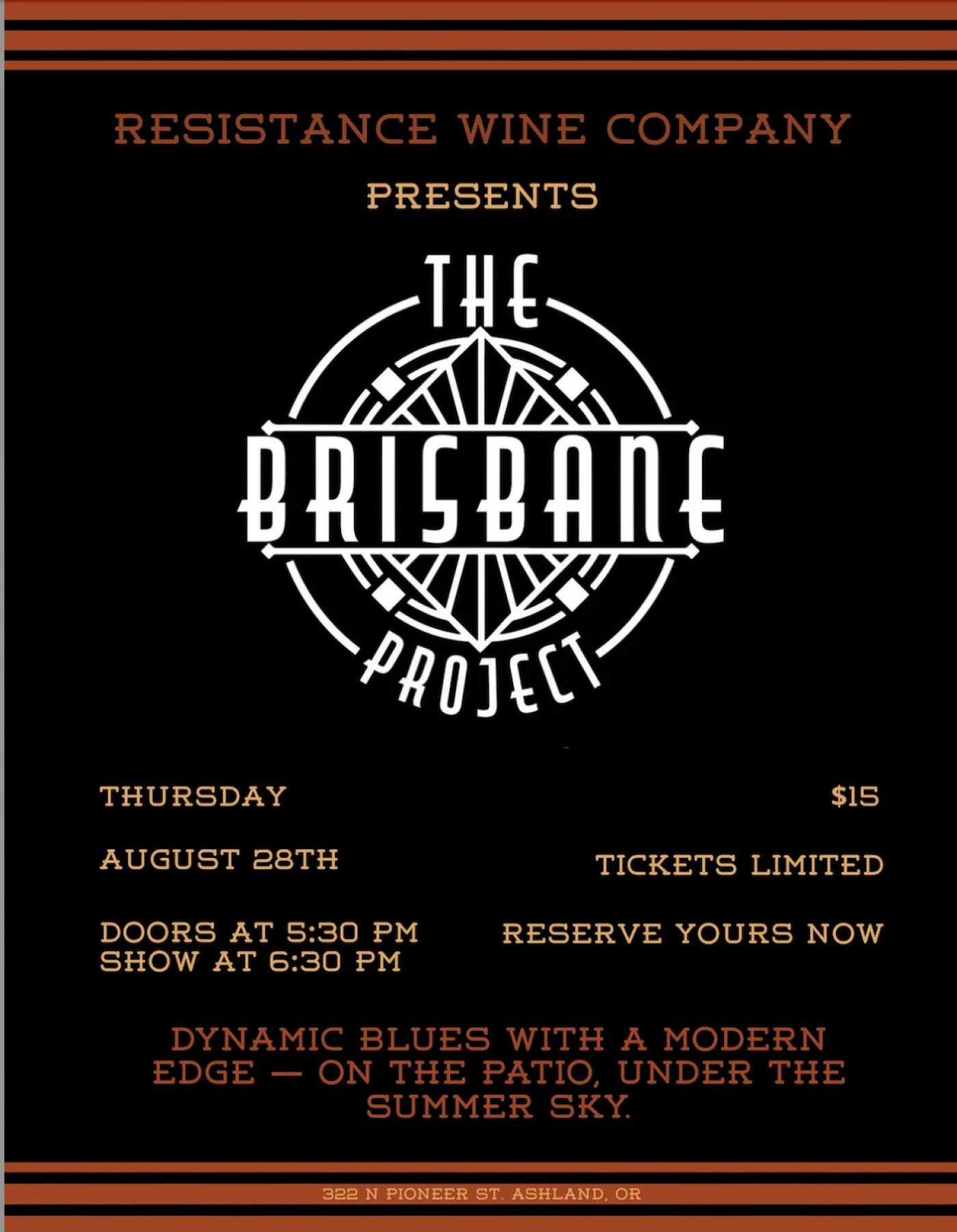 The Brisbane Project Live at Resistance Wine Company