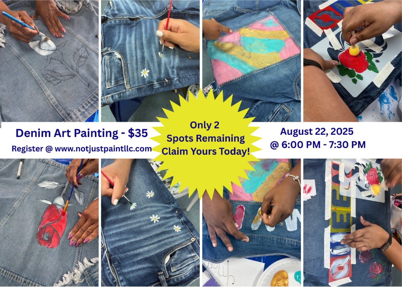 Ladies Night Denim Art Painting