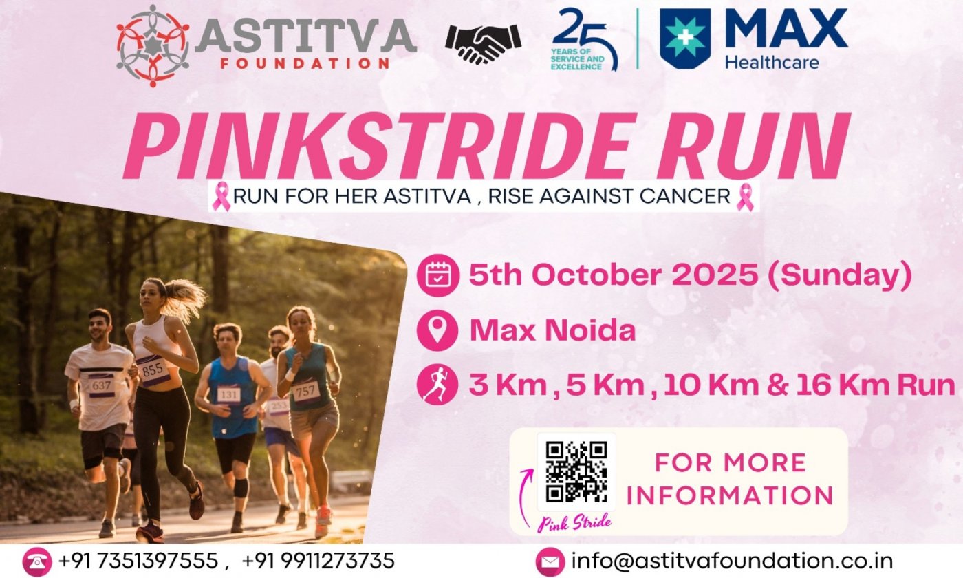 Pink Stride 2025 \u2013 "Run for Her Astitva. Rise Against Cancer."
