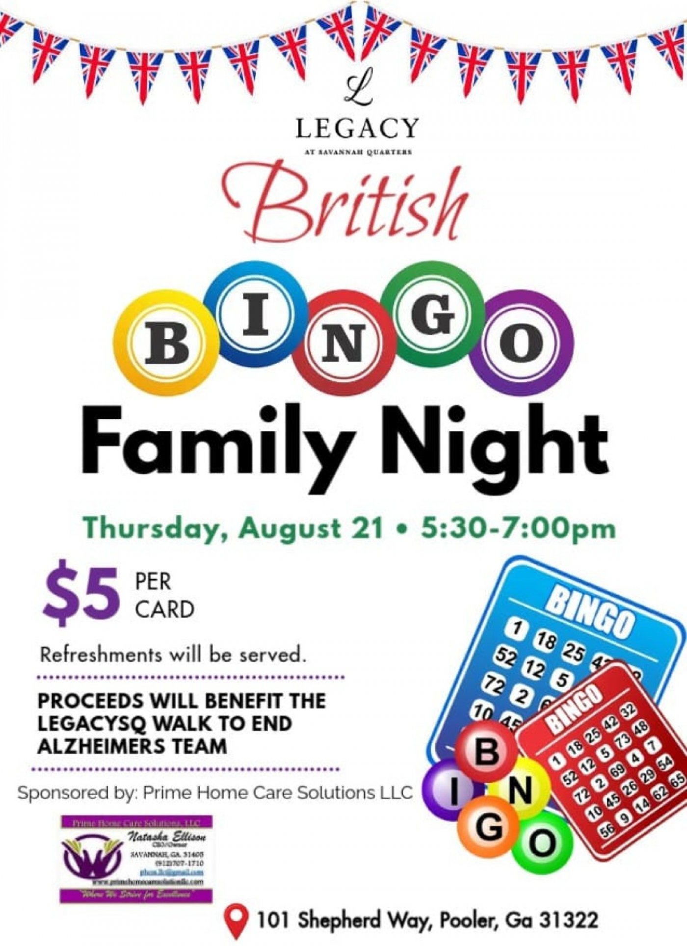 British Bingo Night