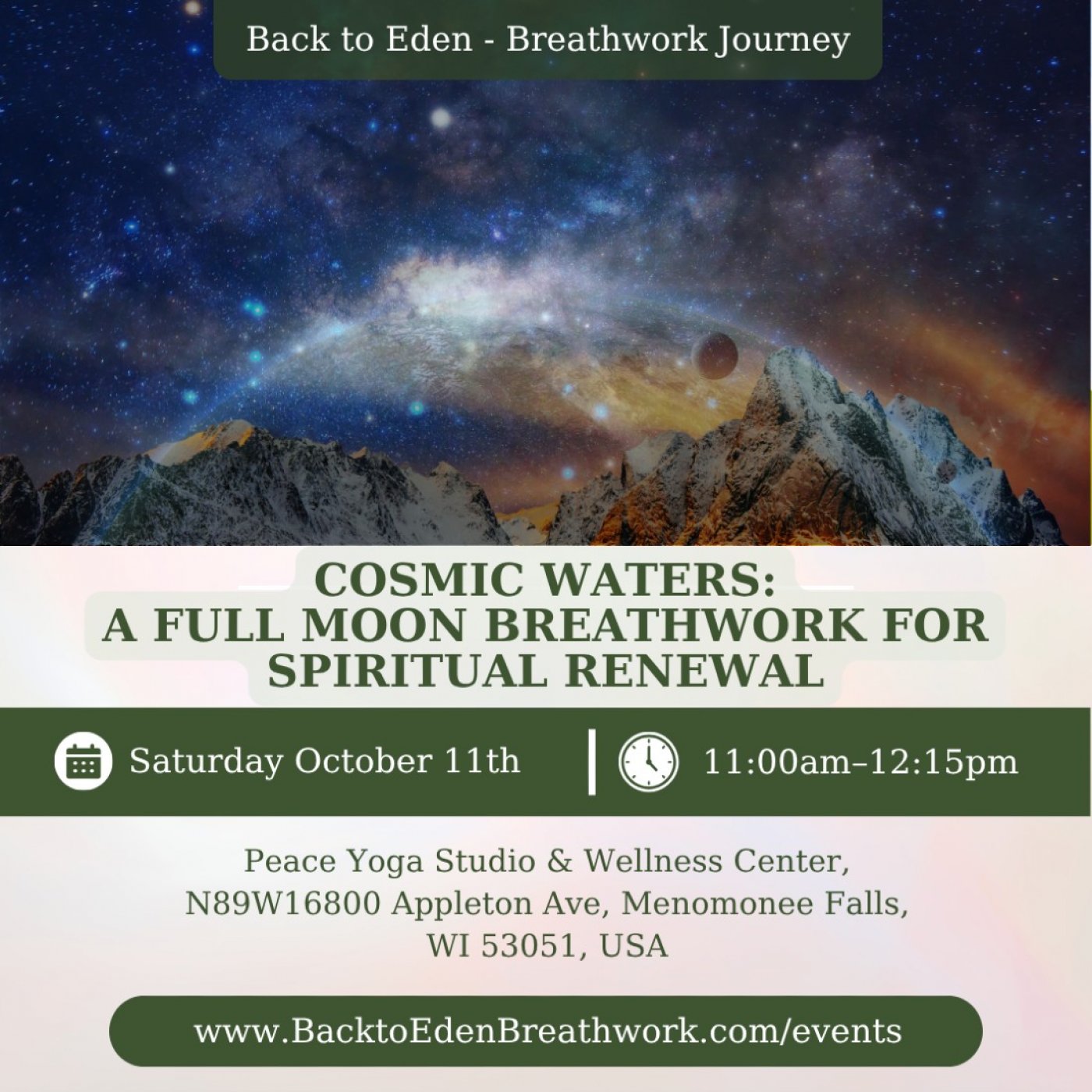Cosmic Waters: A Full Moon Breathwork for Spiritual Renewal