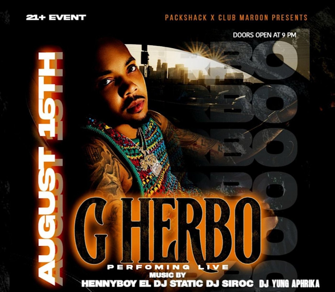 G Herbo Live at Club Maroon \u2013 Presented by Club Maroon x PackShack