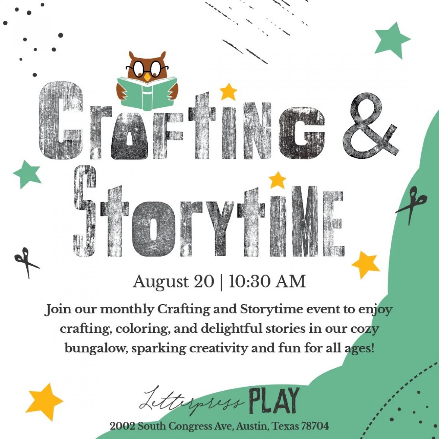 August Crafting and Storytime